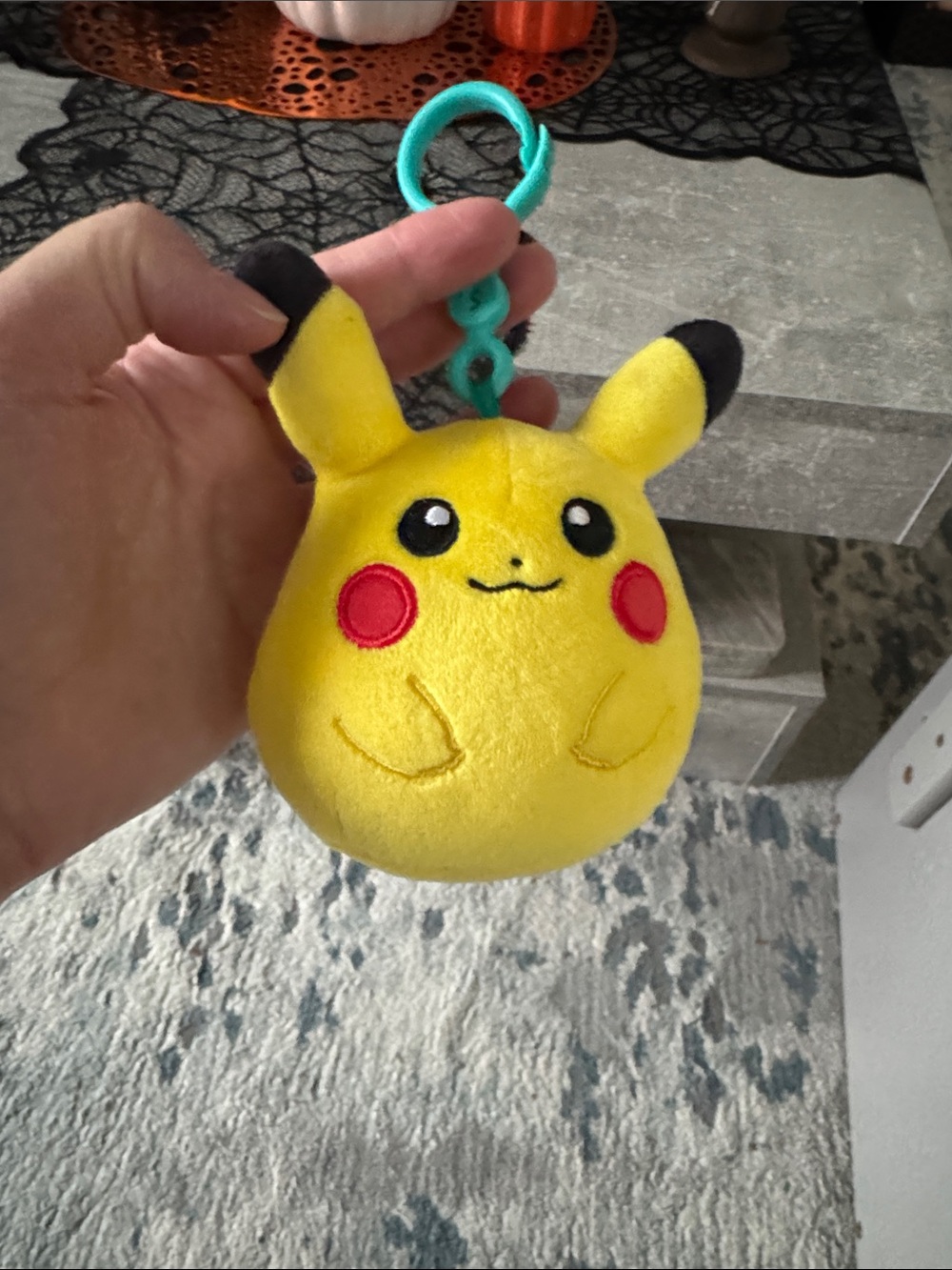 Pikachu Plush Clip-On Keychain -